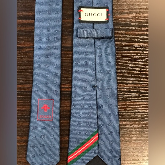 GUCCI Interlocking GG Horsebit Silk Tie ๐ฅ๐ - Picture 12 of 17